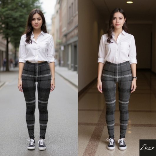 Charcoal Gray Monochromatic Square Plaid Tartan レギンス