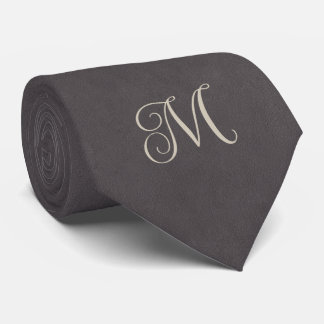 Charcoal Gray Monogram ネクタイ