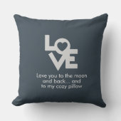 Charcoal Gray Solid Throw Pillow クッション (正面)