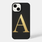 Charcoal Grey ‘A’ Phone Case – Bold, Trendy iPhoneケース (裏面)