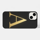 Charcoal Grey ‘A’ Phone Case – Bold, Trendy iPhoneケース (裏面横)