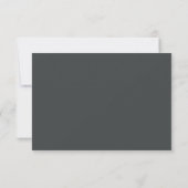 Charcoal Grey Monogram Crest RSVP card (裏面)
