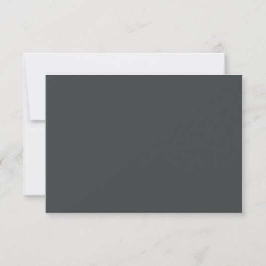 Charcoal Grey Monogram Crest RSVP card (裏面)