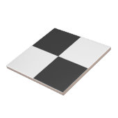 Charcoal Grey & White Square Box Stylish Pattern タイル (側面)