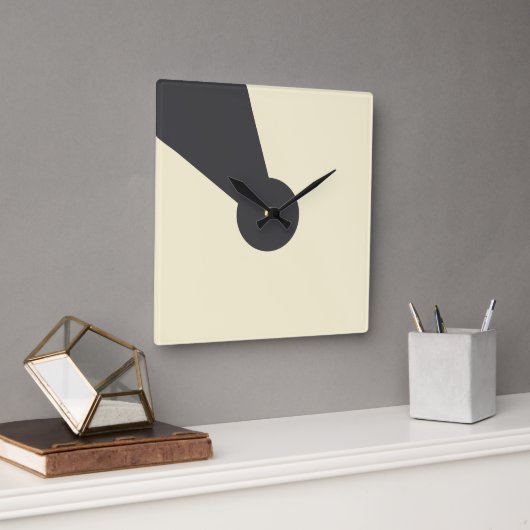 Charcoal keyhole Wall clock スクエア壁時計 (オフィス)