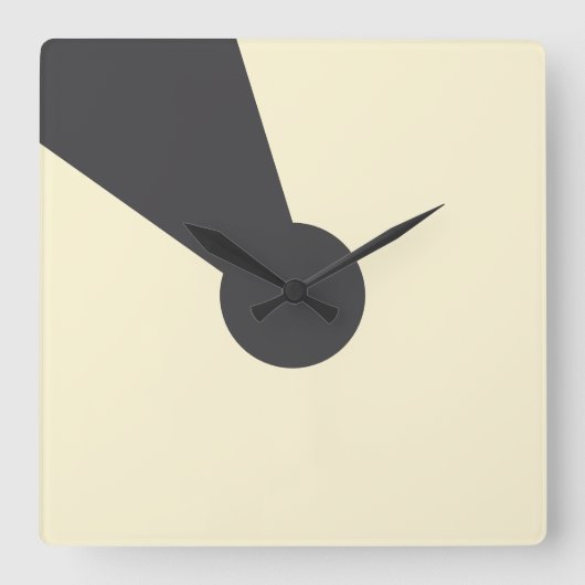 Charcoal keyhole Wall clock スクエア壁時計 (正面)
