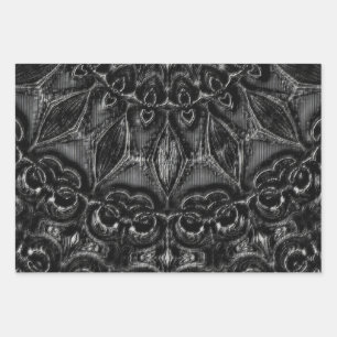 Charcoal Mandala ラッピングペーパーシート