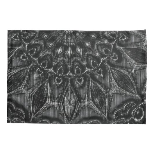 Charcoal Mandala  枕カバー (裏面-左)