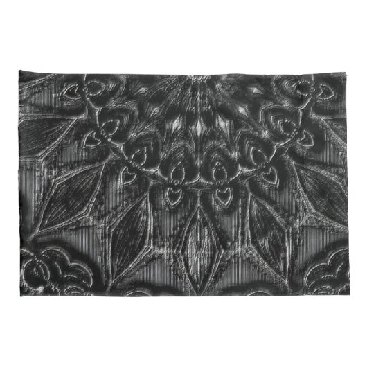 Charcoal Mandala  枕カバー (裏面-右)