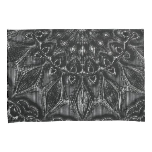 Charcoal Mandala  枕カバー (正面右)
