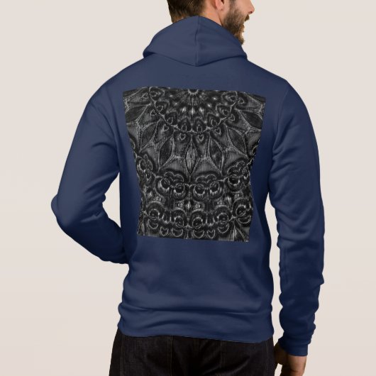 Charcoal Mandala  Hoodie パーカ (裏面)