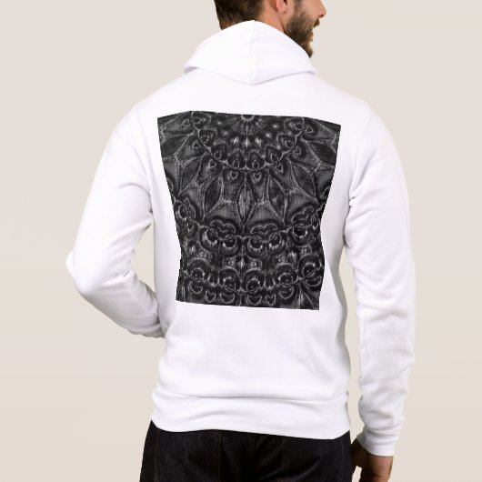 Charcoal Mandala  Hoodie パーカ (裏面)