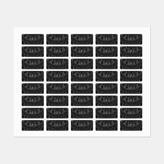 Charcoal Mandala  Labels ラベル (シート)