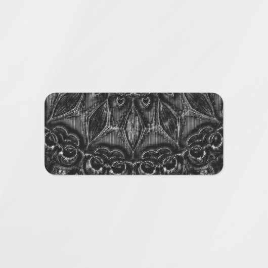 Charcoal Mandala  Labels ラベル (デザイン1)