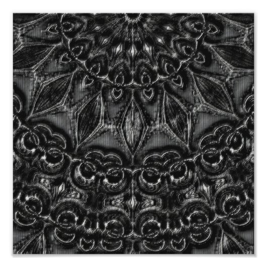 Charcoal Mandala Photo Print フォトプリント (正面)
