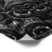 Charcoal Mandala Poster ポスター (角)