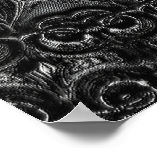 Charcoal Mandala  Poster ポスター (角)