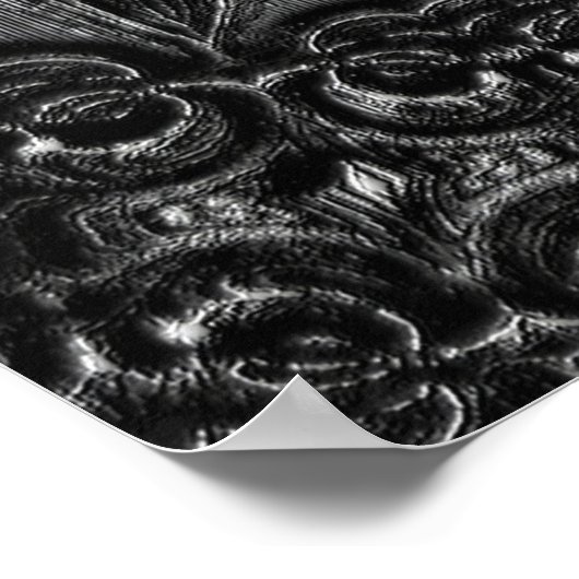 Charcoal Mandala Poster ポスター (角)
