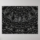 Charcoal Mandala Poster ポスター (正面)