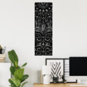 Charcoal Mandala  Poster ポスター (ホームオフィス)