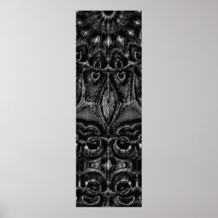 Charcoal Mandala Poster ポスター