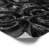 Charcoal Mandala Poster ポスター (角)