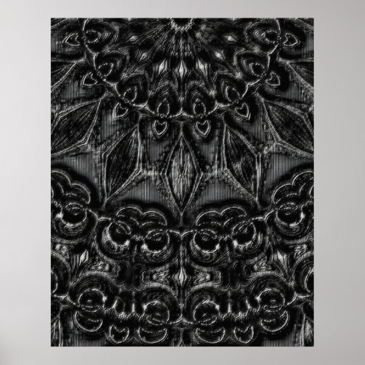 Charcoal Mandala  Poster ポスター (正面)