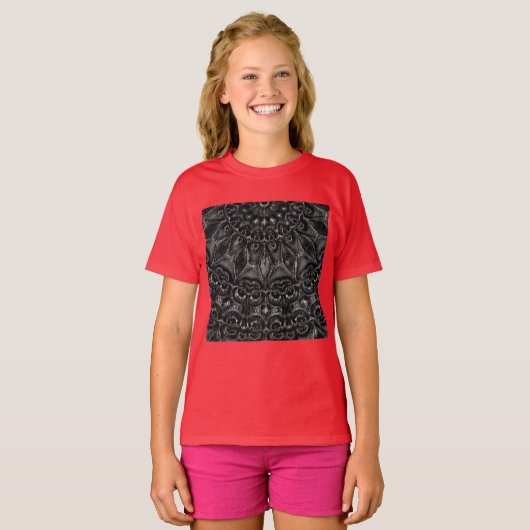 Charcoal Mandala T-Shirt Tシャツ (正面フル)