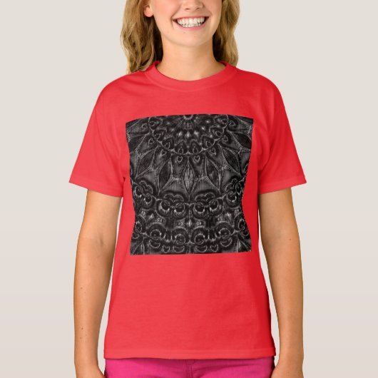 Charcoal Mandala  T-Shirt Tシャツ (正面)
