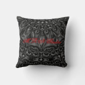 Charcoal Mandala  Throw Pillow クッション (裏面)