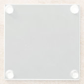 Charcoal Marble Elegant Modern Aesthetic Style ガラスコースター (裏面)