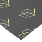 Charcoal Modern Graduation Photo Cap Pattern テーブルクロス (アングル)