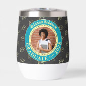 Charcoal Photo Modern Graduation Gift Tumbler (正面)