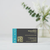 Charcoal Photo Modern Graduation Party エンクロージャーカード (スタンド正面)