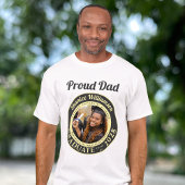 Charcoal Photo Modern Graduation Proud Dad Tシャツ