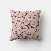 charcoal pink gray abstract クッション (裏面)