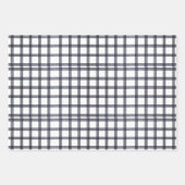 Charcoal Plaid & Christmas Wishes Script ラッピングペーパーシート (正面2)