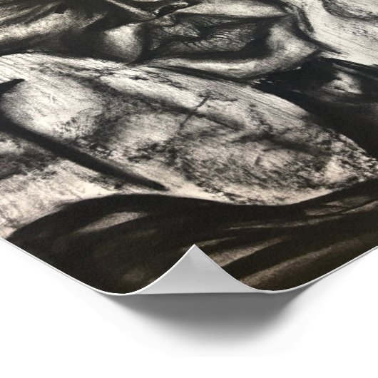 charcoal portrait poc ポスター (角)