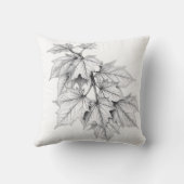 Charcoal Sketch of Autumn Leaves クッション (裏面)