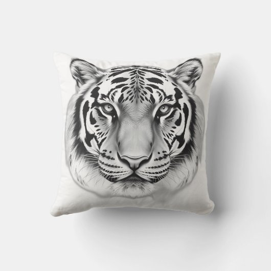 Charcoal Sketch of Tiger Face クッション (裏面)