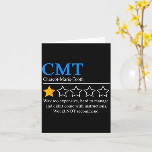 Charcot Marie Tooth Disease Awareness Cmt Not Reco カード (黄色い花)