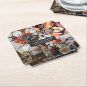 Charcuterie名刺フォトコラージュ ペーパーコースター (アングル)