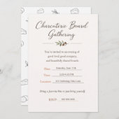 Charcuterie Board Gathering Party Invitation 招待状 (正面/裏面)
