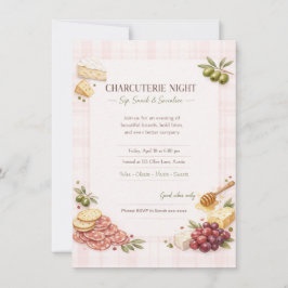 Charcuterie Girl's Night Party Invitation  招待状