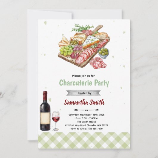 Charcuterie Party Invitation 招待状 (正面)