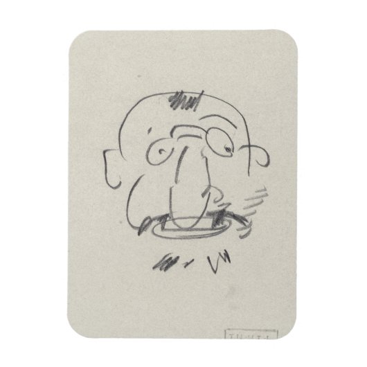 Charge de Laurec par Lui-ミーム(鉛筆オン紙) マグネット (縦)