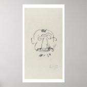 Charge de Lautrec par Lui-Meme (pencil on paper) ポスター (正面)