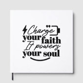 Charge Your Faith – Christian Inspirational Quote ゲストブック (正面)