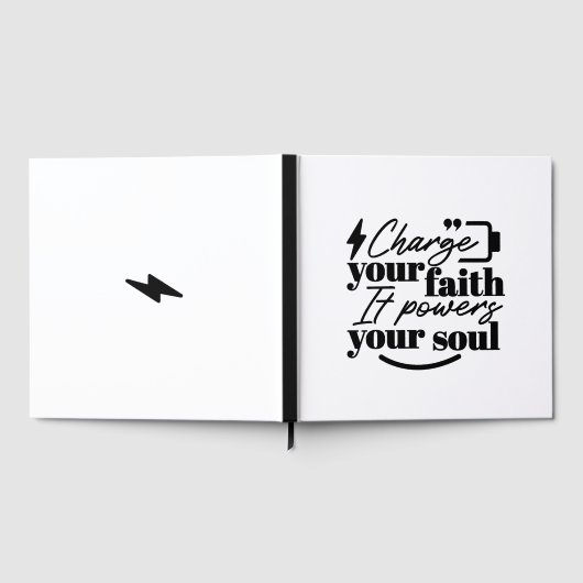 Charge Your Faith – Christian Inspirational Quote ゲストブック (全面)