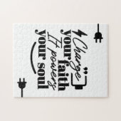 Charge Your Faith – Christian Inspirational Quote  ジグソーパズル (横)